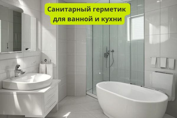 Санитарный герметик для ванной фото